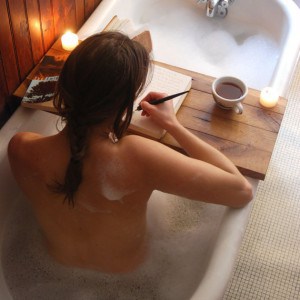 wood bath tub caddy