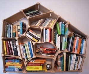 design your own bookshelf based on the voronoi pattern