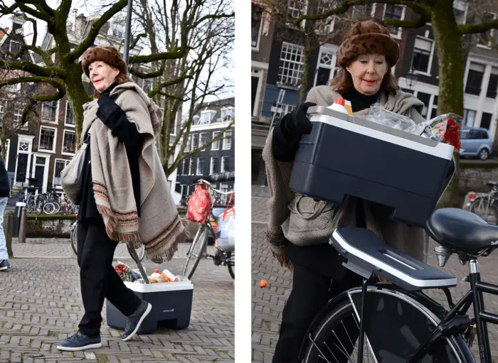 transform your bicycle cargo crate to a convenient shopping cart