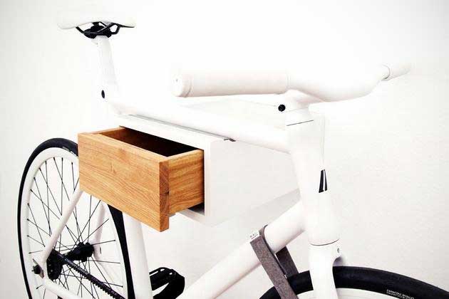 Tian-elegant-white-bike-rack