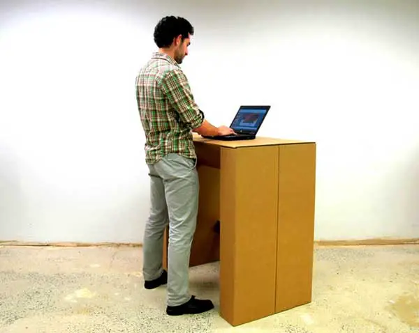 Chairigami cardboard standing desk