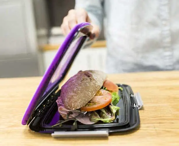 Compleat Foodskin flexible lunchbox keeps your sandwiches together