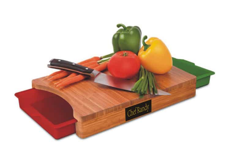 FINAL TOUCH Slice n’ Slide-3 Piece Bamboo Cutting Board Set