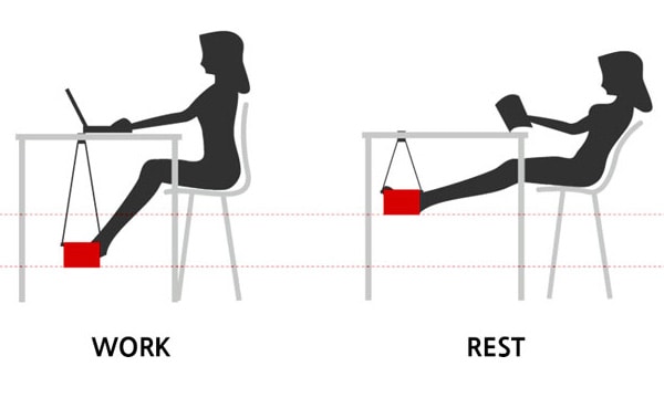 Fuut foot rest has two settings