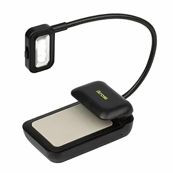 iKross-Black-Dual-LED-Clip-On-Reading-Light