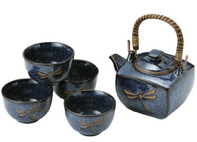 Japanese-Dragonfly-Tea-Pot-and-Tea-Cups-Set