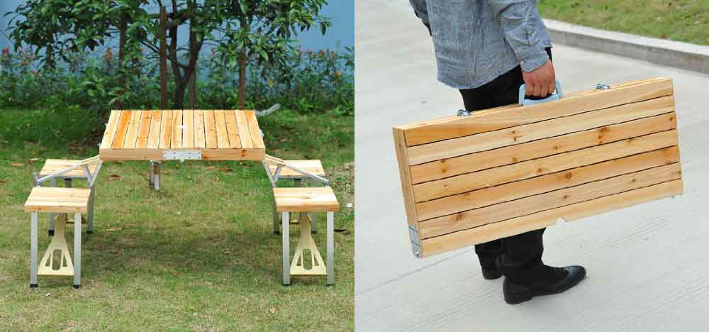 lightweight portable picnic table