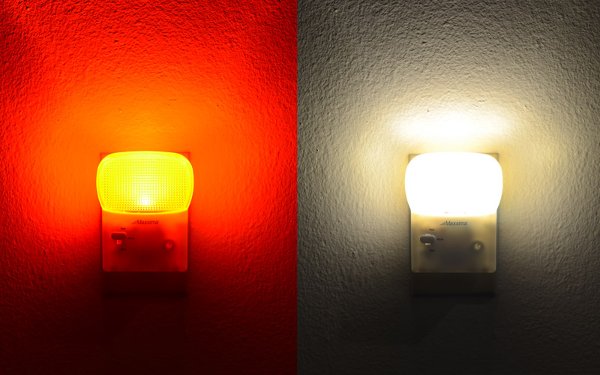 amber night lights with dusk to dawn sensor