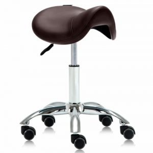 saddle stool as a conventional office chair alternative