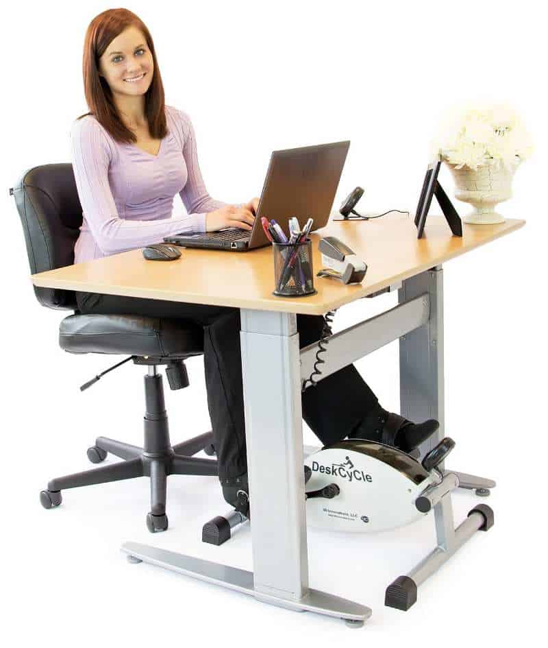 DeskCycle bicycle exercise desk