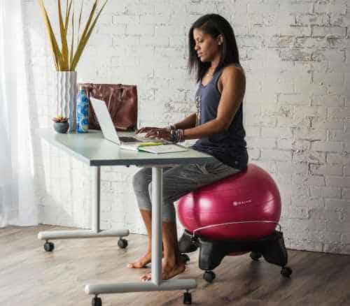 backless balance ball chair