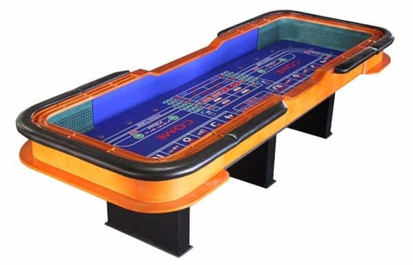 high quality craps table with full drink rail