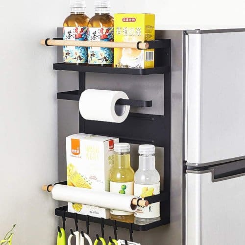 magnetic fridge side wall storage rack