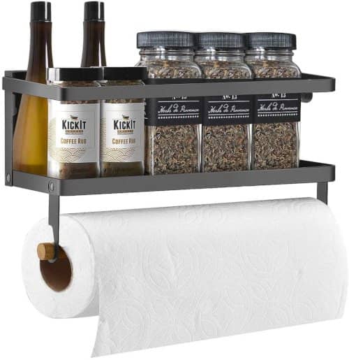 magnetic fridge spice rack with paper towel holder